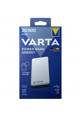 Зовнішній акумулятор (павербанк) Varta Power Bank 20000 мАг (57978)