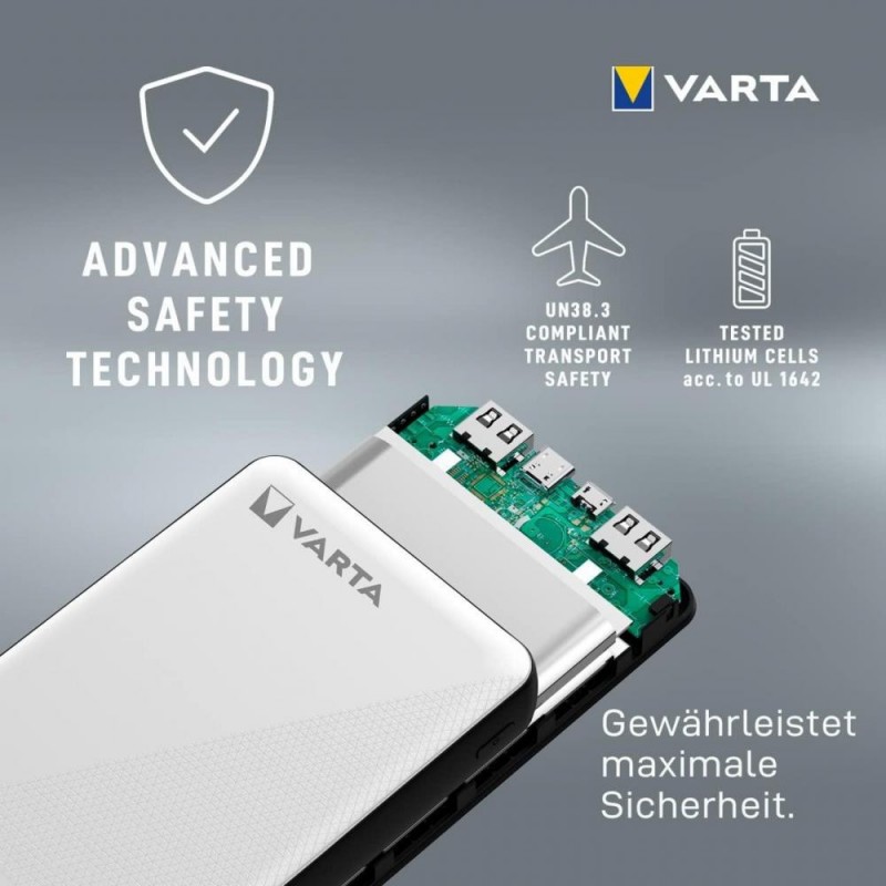 Зовнішній акумулятор (павербанк) Varta Power Bank 20000 мАг (57978)