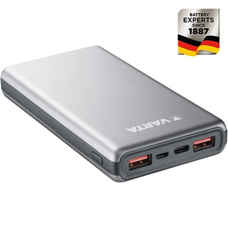 Зовнішній акумулятор Varta Power Bank Fast Energy 15000 mAh Silver (57982)