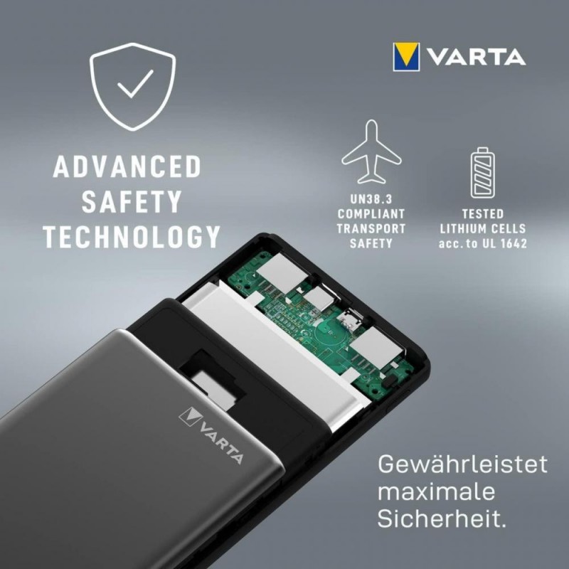 Зовнішній акумулятор Varta Power Bank Fast Energy 15000 mAh Silver (57982)