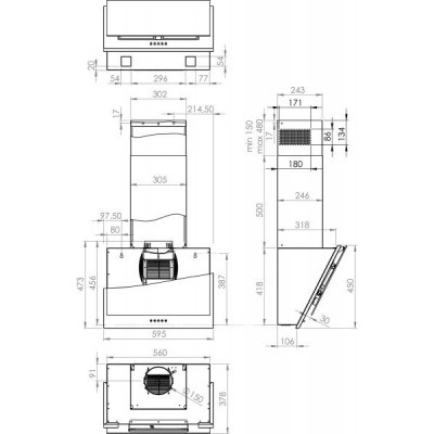 Витяжка похила Gorenje WHI6SYB Витяжка похила Gorenje WHI6SYB