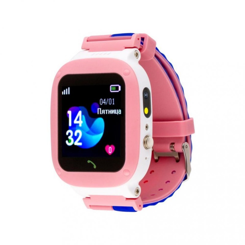 Дитячий розумний годинник AmiGo GO004 Splashproof Camera+LED Pink