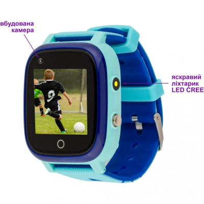 Дитячий розумний годинник AmiGo GO005 4G WIFI Thermometer Blue