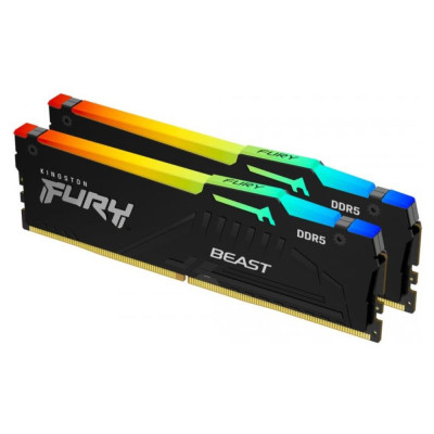 Пам'ять для настільних комп'ютерів Kingston FURY 32 GB (2x16 GB) DDR5 5600 MHz Beast RGB (KF556C40BBAK2-32)