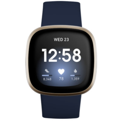 Смарт-годинник Fitbit Versa 3 Midnight/Soft Gold Aluminum