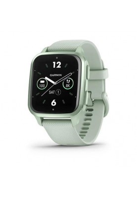 Смарт-годинник Garmin Venu Sq 2 Металевий Mint Aluminum Bezel з Cool Mint Case and Silicone Band (010-02701-02/12)