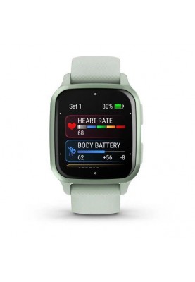 Смарт-годинник Garmin Venu Sq 2 Металевий Mint Aluminum Bezel з Cool Mint Case and Silicone Band (010-02701-02/12)