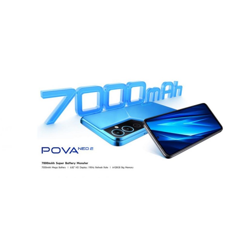 Смартфон Tecno POVA Neo 2 LG6n 4/64GB Cyber Blue (4895180789106)