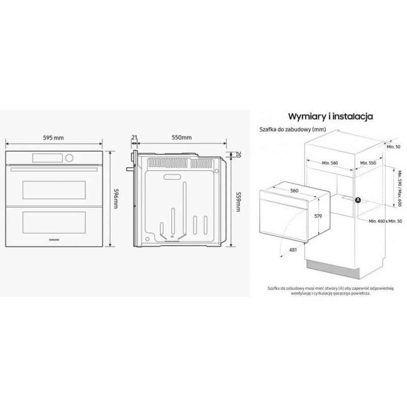 Духовка електрична Samsung NV7B41201AK