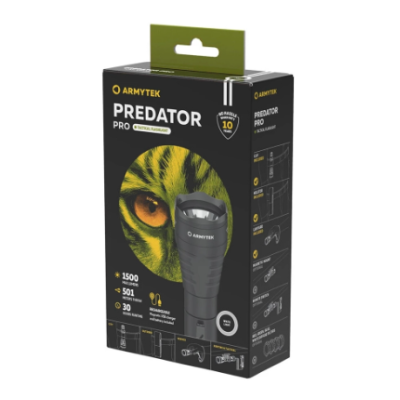 Ліхтар тактичний Armytek Predator Pro Magnet USB White v. 3.5 (F07301C) Ліхтар тактичний Armytek Predator Pro Magnet USB White v. 3.5 (F07301C)