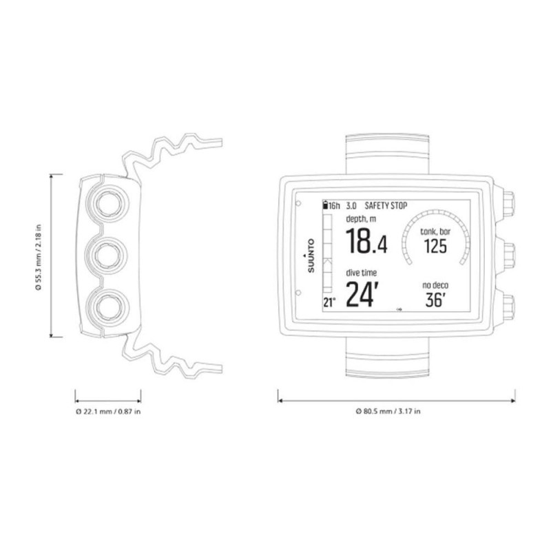 Комп'ютер для дайвінгу Suunto EON Core Dive Computer, Black (SS022740000)