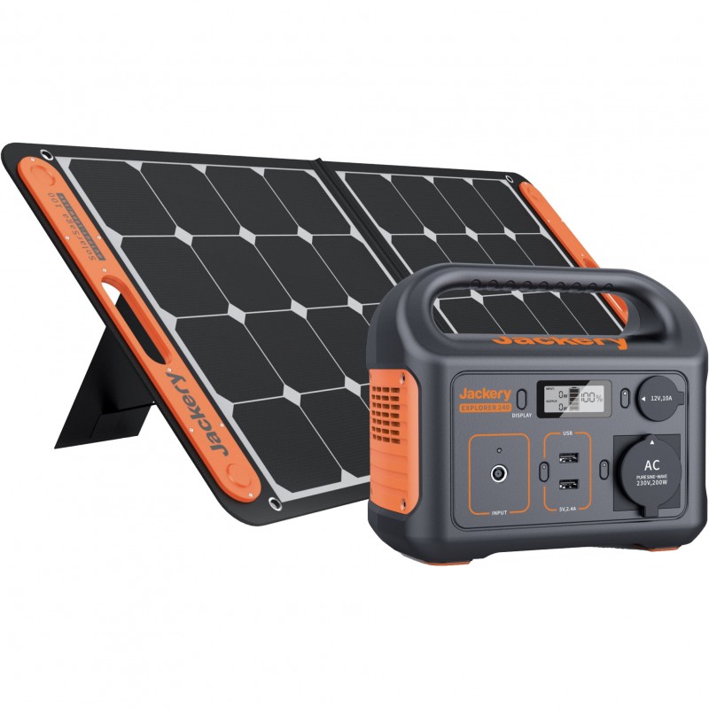 Комплект зарядної станції Jackery Explorer 240 + SolarSaga 100W