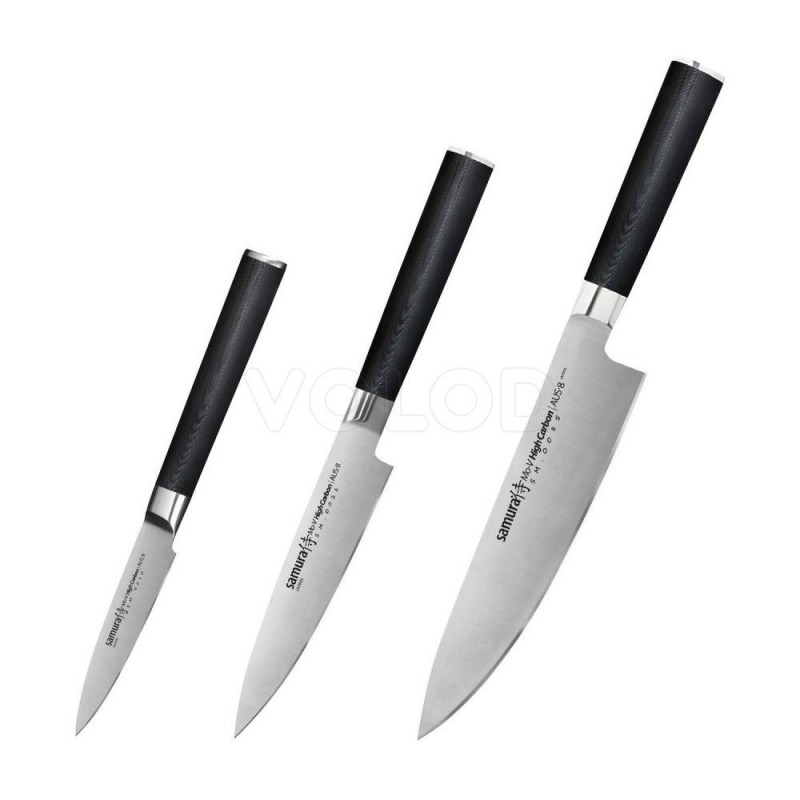 Набір із 3 кухонних ножів Samura MO-V SM-0230