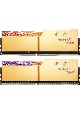 Пам'ять для настільних комп'ютерів G.Skill 32 GB (2x16GB) DDR4 3200MHz Trident Z Royal Gold (F4-3200C16D-32GTRG)