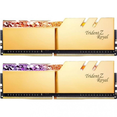 Пам'ять для настільних комп'ютерів G.Skill 32 GB (2x16GB) DDR4 3200MHz Trident Z Royal Gold (F4-3200C16D-32GTRG)