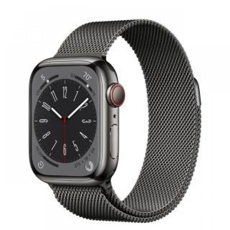 Смарт-годинник Apple Watch Series 8 GPS + Cellular 41mm Graphite S. Steel Case w. Milanese Loop Graphite (MNJL3/MNJM3)