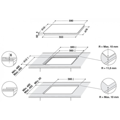 Варильна поверхня електрична Whirlpool WB S0060 NE