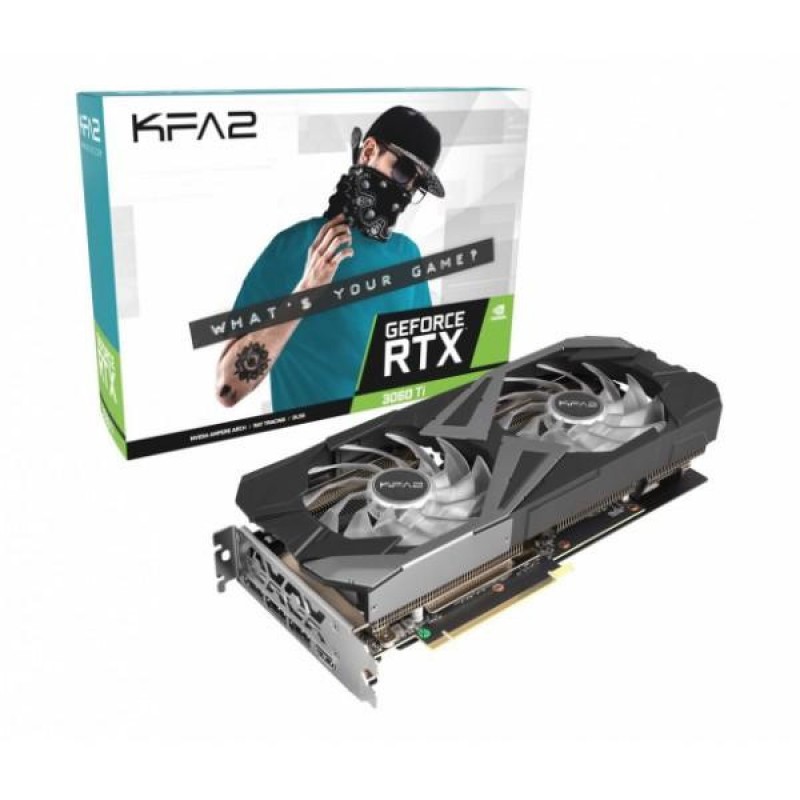 Відеокарта KFA2 GeForce RTX 3060 Ti EX (1-Click OC) LHR (36ISL6MD1WTK)