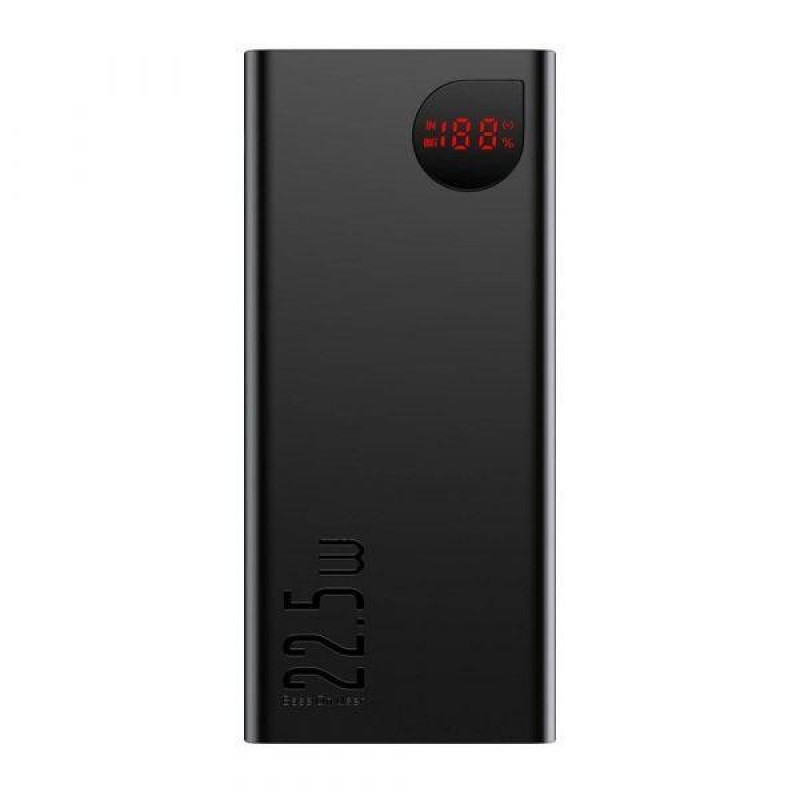 Зовнішній акумулятор (павербанк) Baseus Adaman Metal Digital 20000mAh 22.5W 2021 Editon Black (PPAD000101, PPADM20S)