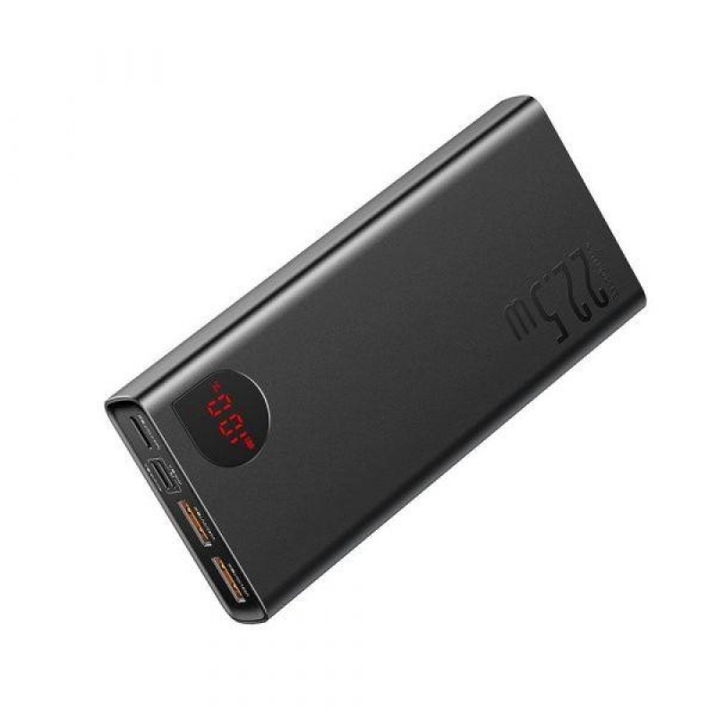 Зовнішній акумулятор (павербанк) Baseus Adaman Metal Digital 20000mAh 22.5W 2021 Editon Black (PPAD000101, PPADM20S)