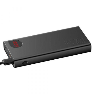 Зовнішній акумулятор (павербанк) Baseus Adaman Metal Digital 20000mAh 22.5W 2021 Editon Black (PPAD000101, PPADM20S)
