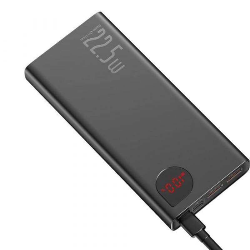 Зовнішній акумулятор (павербанк) Baseus Adaman Metal Digital 20000mAh 22.5W 2021 Editon Black (PPAD000101, PPADM20S)