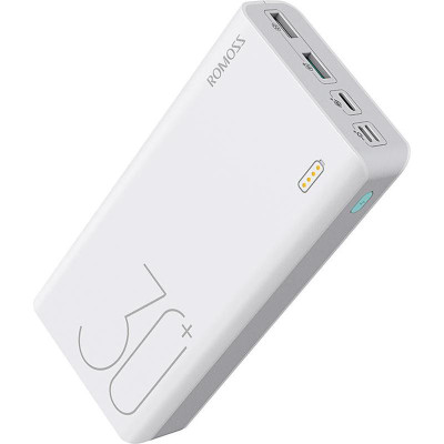 Зовнішній акумулятор (павербанк) Romoss 30000mah Sense8+ White (PHP30-401-02)