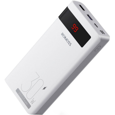 Зовнішній акумулятор (павербанк) Romoss Sense 8PS Pro 30W 30000mAh White (PHP30-892-1133H)