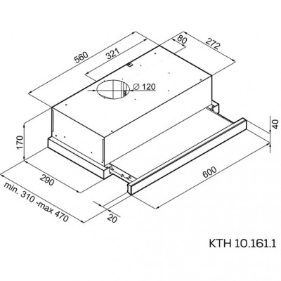 Витяжка телескопічна KERNAU KTH 10.161.1 X Витяжка телескопічна KERNAU KTH 10.161.1 X