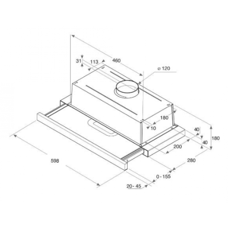 Витяжка телескопічна Whirlpool AKR 749/1 NB