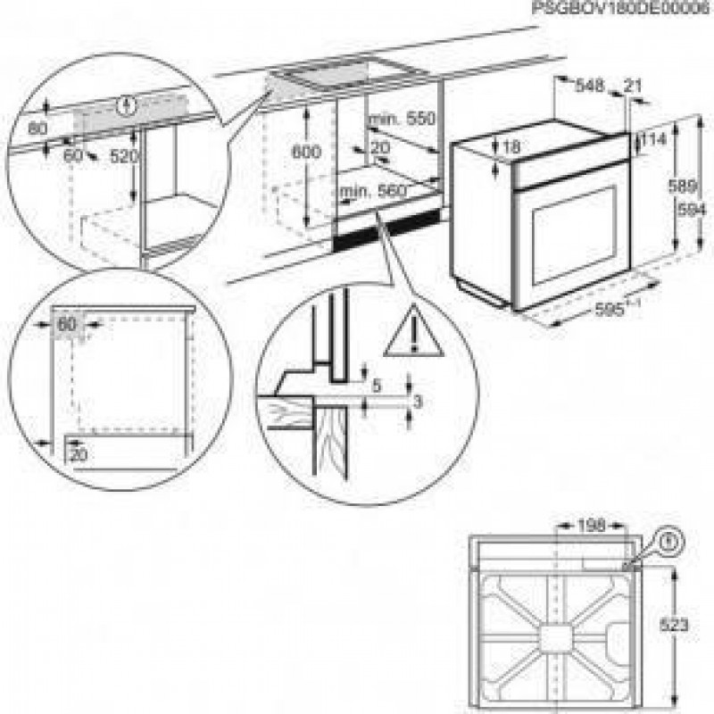 Духовка електрична Zanussi ZOB21601BV