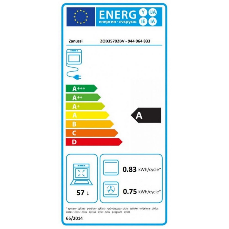 Духовка електрична Zanussi ZOB35702BV