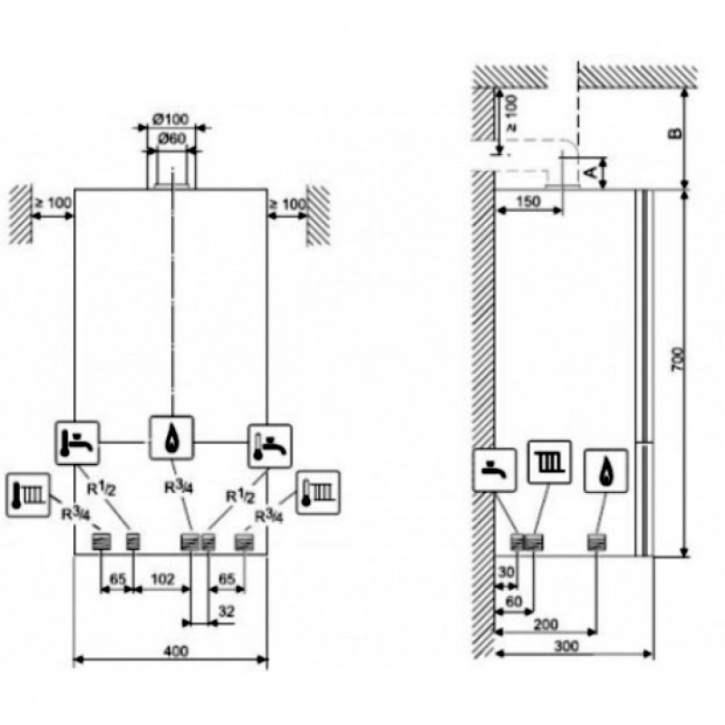 Котел газовий стандартний Bosch Gaz 6000 W WBN 6000 24C RN (7736900168)