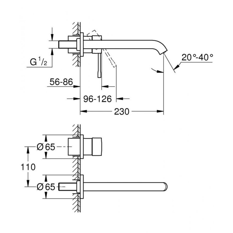 Змішувач для раковини GROHE Essence New 19967001