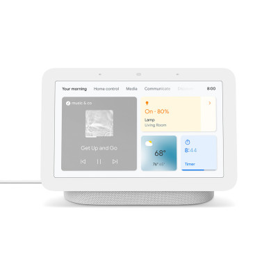 Центральний контролер для розумного будинку Google Nest Hub 2nd Generation Chalk (GA01331-EU)