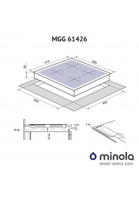 Варильна поверхня газова Minola MGG 61426 WH