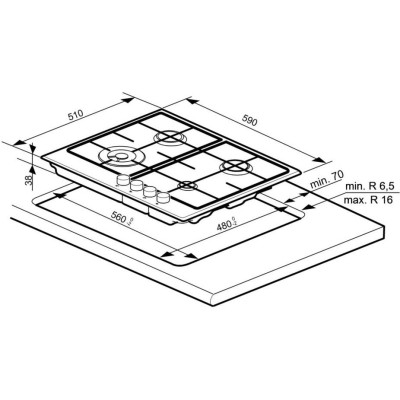 Варильна поверхня газова Whirlpool GMA 6422 IX