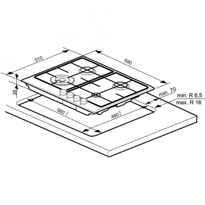 Варильна поверхня газова Whirlpool GMA 6422 IX