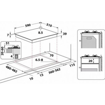 Варильна поверхня газова Whirlpool TKRL 661 NB