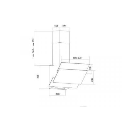 Витяжка похильна Pyramida MSH 60 SRC (650) GBL