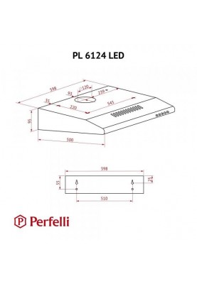 Витяжка плоска Perfelli PL 6124 I LED