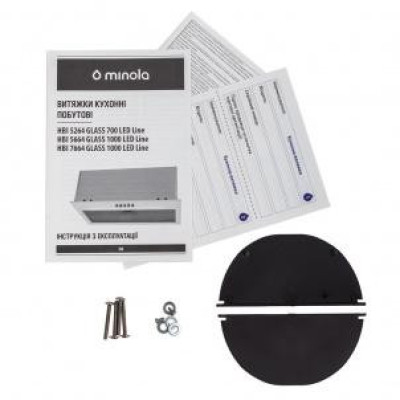 Вбудована витяжка Minola HBI 7664 BL GLASS 1000 LED Line