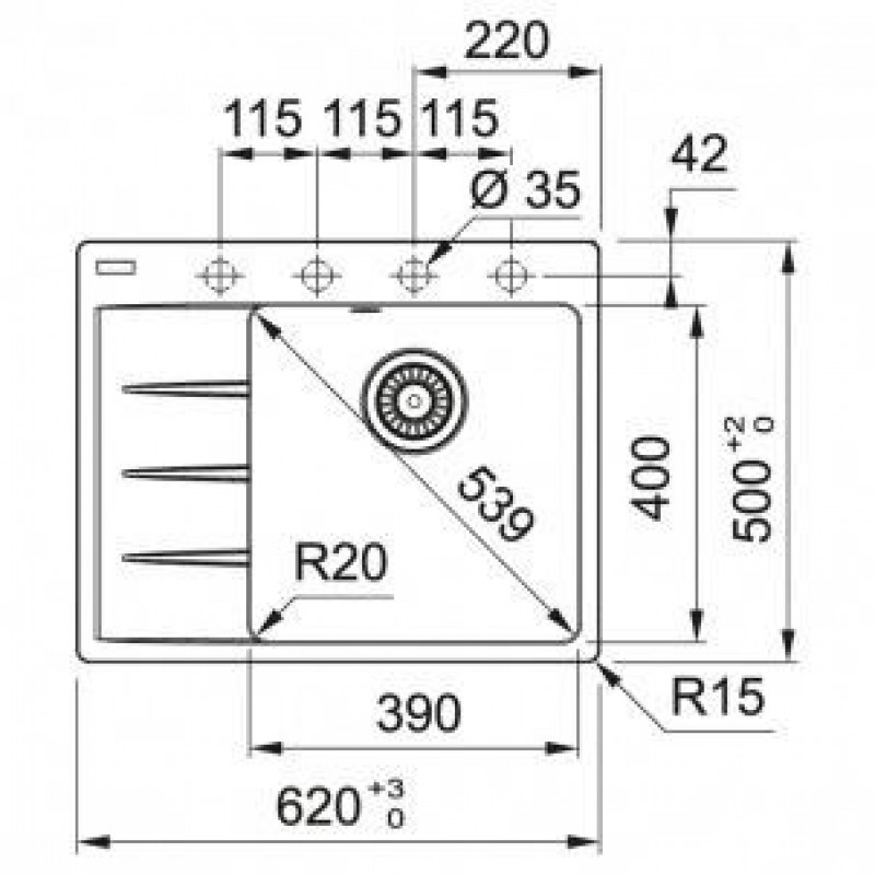 Кухонна мийка Franke Centro CNG 611-62 TL 114.0630.450