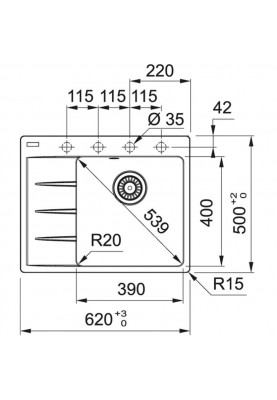 Кухонна мийка Franke Centro CNG 611-62 TL 114.0630.451