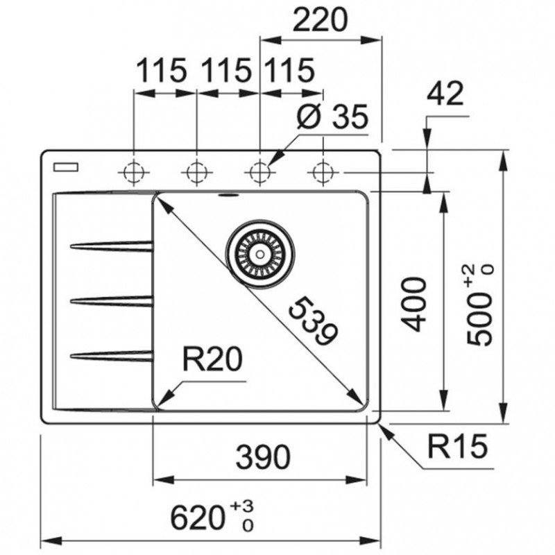 Кухонна мийка Franke Centro CNG 611-62 TL 114.0630.451