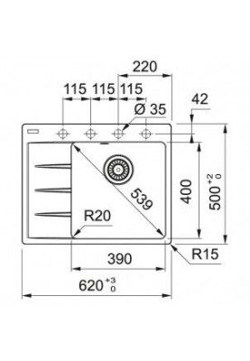 Кухонна мийка Franke Centro CNG 611-62 TL 114.0630.458