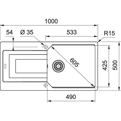 Кухонна мийка Franke UBG 611-100 XL 114.0574.931