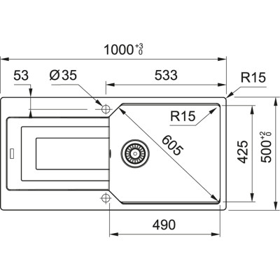 Кухонна мийка Franke UBG 611-100 XL 114.0631.513