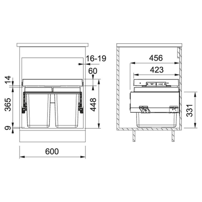 Система сортування відходів Franke FX 60 26-26 121.0557.764