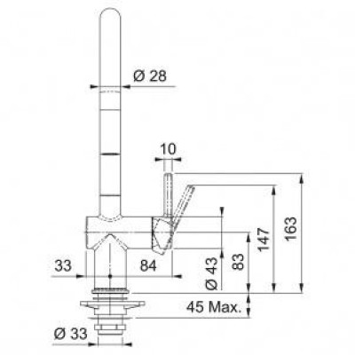 Змішувач для кухонного миття Franke Active J 115.0653.402